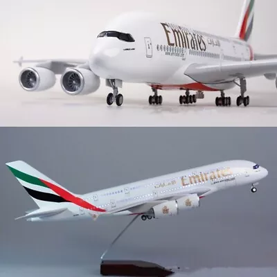 1/160 Emirates A380 Aircraft Model LED Light Simulation Passenger Collection USA • $89.98