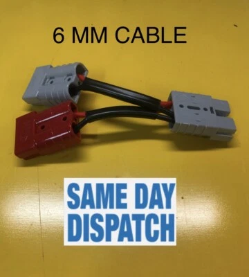 $21.39 • Buy Red Anderson Style Plug 50 Amp Connector Double Y Adaptor 6 Mm Twin Auto Cable