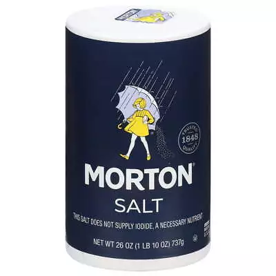 Morton Salt Plain 26 Oz - Case • $10.02