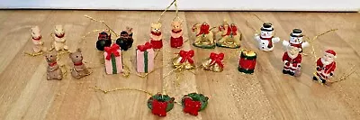 21 Vintage Miniature Christmas Ornaments Resin 1/2” - 3/4” • $13.95