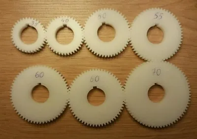 35T 40T 50T 55T 60T X 2 70T. Set Of 7 Gears For Hobbymat MD65 Lathe • £67