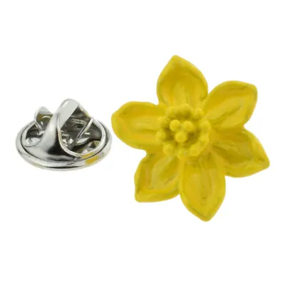 Bright Yellow Daffodil Lapel Pin Badge AJTP983 • £5.49