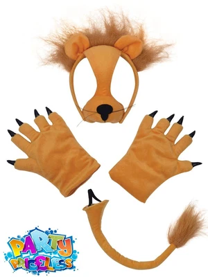 £14.25 • Buy Childrens Lion Set Fancy Dress Book Week Day Dress Up Accessory Kids