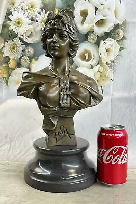 Large Sexy Goddess By French Artist Villanis Bronze Sculpture Home Decor Figure • $169.50