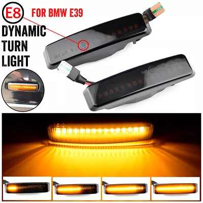 For BMW E39 Smoke Lens Sequential LED Side Marker Lights Turn Signal Lights Lamp • $17.99