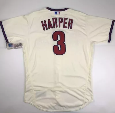 AUTHENTIC MAJESTIC BRYCE HARPER 46 LARGE PHILADELPHIA PHILLIES FLEX BASE Jersey • $267.87