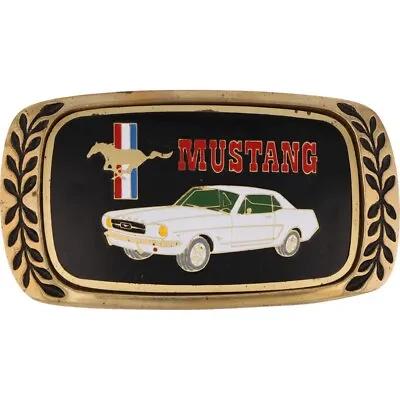 Brass Ford Mustang Shelby Cobra Motorsport Gt Fastback NOS Vintage Belt Buckle • $55