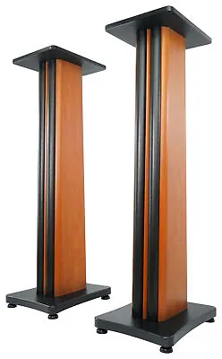 $139.95 • Buy 2 Rockville SS36C Classic Wood Grain 36  Speaker Stands Fits DALI SPEKTOR 1 WLNT
