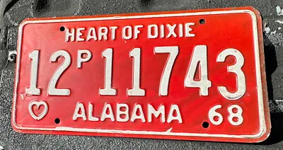 Vintage 1968 Alabama License Plate • $39.95