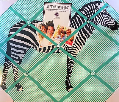 French Memo Board- Display For Photos Cards Mementos & More Zebra • $26.99