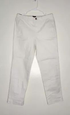 J. Crew Factory High-Rise Girlfriend Chino Pant Color Off White Women's Size 4  • $26