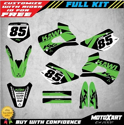 Custom Graphics Full Kit For Kawasaki KX 85 1998 - 2013 KING Style Stickers • $249.90