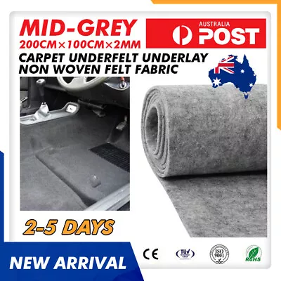 2m²Automotive Yacht Floor AntiSlip Carpet Underlay Easy Installation Medium Gray • $30.98