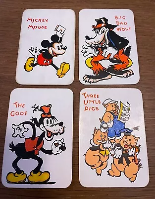 MICKEY MOUSE WALT DISNEY C1930 SILLY SYMPHONIES PLAYING CARD LOT RARE DISNEYANA • $300