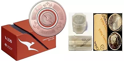 2020 $1 Qantas Centenary 11 Coin Box Set + 2019 50c Indigenous Languages Roll • $249.95