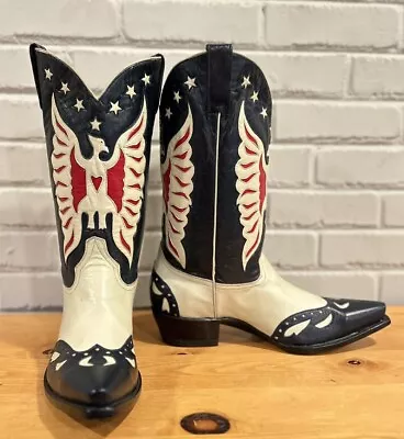 Men’s Vintage NOS Kassie Cowboy Western Boots Thunderbird Star Inlays Size 11.5  • $20.50