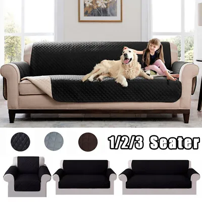 1/2/3 Seater Pet Sofa Cover Couch Covers Lounge Slipcovers Quilted Protector Dog • $9.99