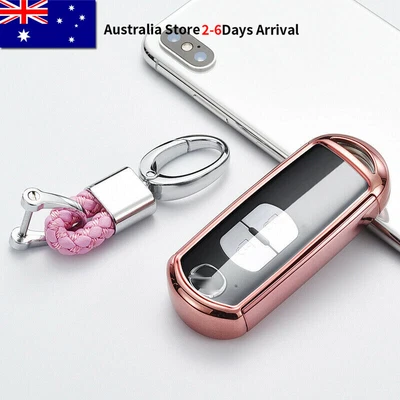 $26.99 • Buy TPU Remote Key Fob Cover Shell 2 3 4 Buttons For Mazda CX-5 CX-7 CX-8 CX-9 Pink