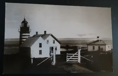 West Quoddy Lighthouse Lubec ME C1880 Reproduction Postcard • £1.88