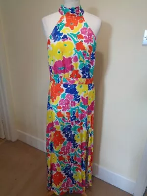 Kitri Brand New Vera Printed Jacquard Maxi Dress With Front Split - Size 14 • $155.42