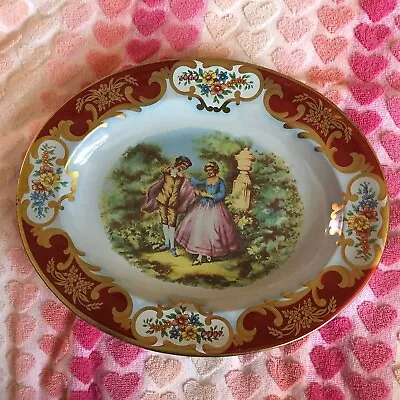 Vintage Daher Decorated Ware Plate - Scene Of French Couple - Made In England  • $7