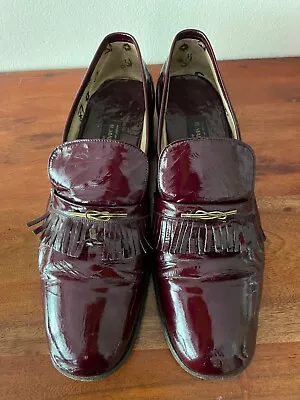 R. MARTEGANI Boutique Line Burgundy Loafers MADE IN ITALY Gentleman SZ 9 1/2 D • $40