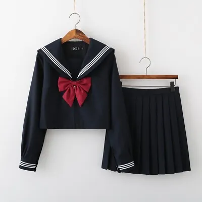 Japanese High School JK Uniform Girl Sailor Suit Coat Skirt Outfit Shirt Cosplay • £45.59