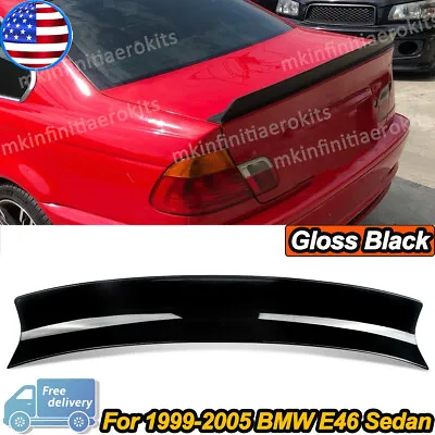 For BMW E46 320i 325i 330i Sedan CSL Style Rear Trunk Ducktail Spoiler Wing Lid • $1050.68