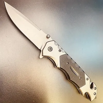 9  G10 Handle Tactical Quick Open Blade Folding EDC Survival Pocket Knife Gift • $19.99