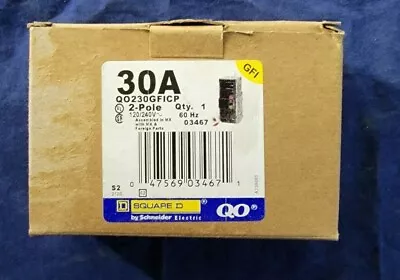 $118.76 • Buy Square D By Schneider Electric QO230GFICP QO 30-Amp Two-Pole GFCI Breaker