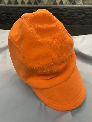 Blaze Orange Hunting Cap With Ear Flaps By Outdoor Cap Excellent Condition • $9.99