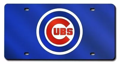 Chicago Cubs MLB Blue Laser Tag License Plate WinCraft • $27.88