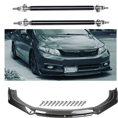 For Honda Civic SI Front Bumper Lip Splitter Spoiler Carbon Fiber Body Kits • $69.99