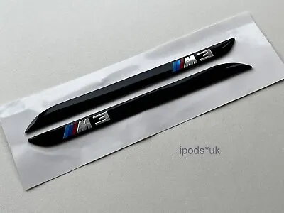 New Gloss Black Side Wing M3 Sticker Badge F80 • $38.68