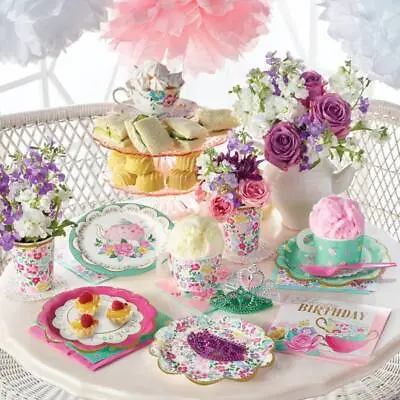 £6.85 • Buy Tea Time Teapot Cake Tea Party Tableware, Decorations & Balloons