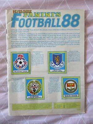 Panini Football 88 Near Complete Sticker Album Missing Outer Cover • £9.99