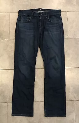 7 Seven For All Mankind Jeans 34x31 Dark Wash Denim Straight Luxe Performance • $39.99