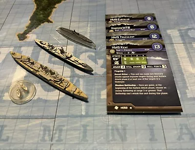 Axis & Allies - War At Sea - HMS Kent Britain Navy Collection • $20