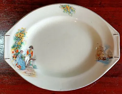 $22.50 • Buy Sunshine J&G Meakin 1700s Style Clothed Man And Woman Tall Sail Ship Oval Plate