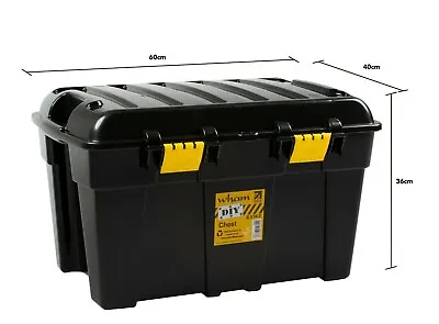 £20.99 • Buy WHAM Heavy Duty Storage Trunk Chest Container Tool Box Removable Lid 48L - UK