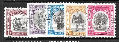 1931 Jaipur Sg40-44 Cat £115.95 Fine Used5 Valueskgvkg5 India Indian States • $31.10