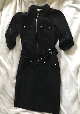 Michael Kors Black Zipper Dress With Belt Size M  • $6