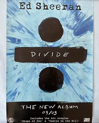 Ed Sheeran Divide Original Promo Poster 76cm X 51cm Rare • £11.99