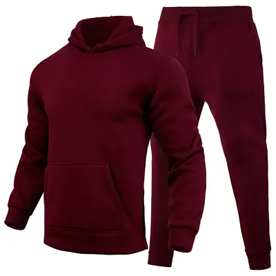 Mens Tracksuit Set Hooded Sweatsuit Men Athletic Long Sleeve Jogger Sets Workout • $27.54