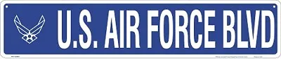 $19.99 • Buy  Air Force Blvd Embossed Metal Street Sign 5  X 24  Made In The USA