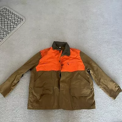 Vintage Hunting Jacket Size Large L Pheasant Duck Brown Canvas Upland Pheasant • $39.99