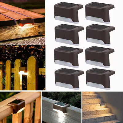 8x Outdoor Solar LED Deck Light Path Garden Patio Pathway Fence Stairs Step Lamp • $11.59