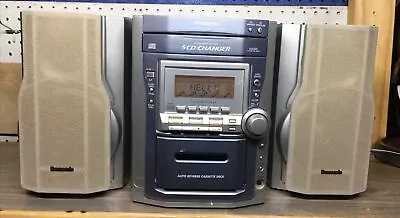 Panasonic SA-PM11 - 5 Disc CD Changer Stereo System Cassette Player AM FM Radio  • $130.50