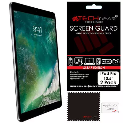 2 Pack Of TECHGEAR Screen Protector Guard Covers For Apple IPad Pro 10.5  • £2.79