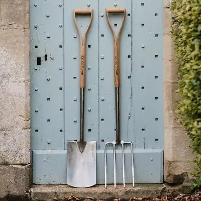 Digging Spade And Fork Set Kent & Stowe Stainless Steel With Ash Wood Handle • £75.98